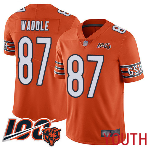 Chicago Bears Limited Orange Youth Tom Waddle Alternate Jersey NFL Football 87 100th Season